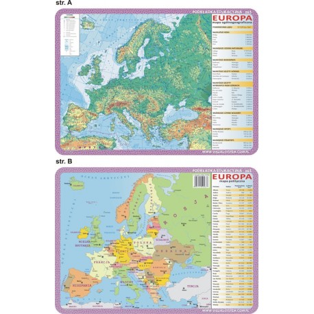 PODKŁADKA EDUKACYJNA 40X30 CM - EUROPA 063