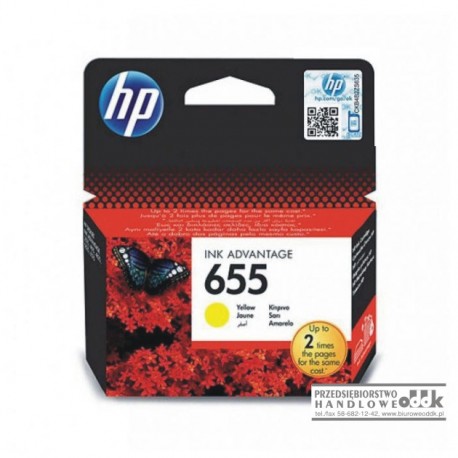 Tusz HP655 yellow