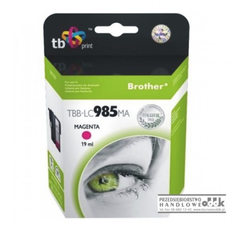 Tusz TB zamiennik Brother LC985M purpurowy