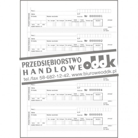 Kwitariusz przychodowy A5