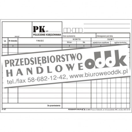 Polecenie księgowania A5