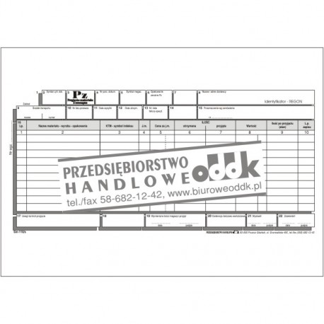 Przyjęcie materiału PZ