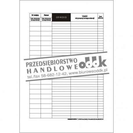 Dziennik korespondencyjny 100 stron