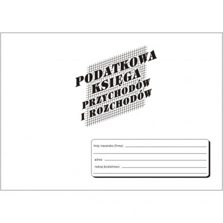 Podatkowa księga przychodów i rozchodów A4