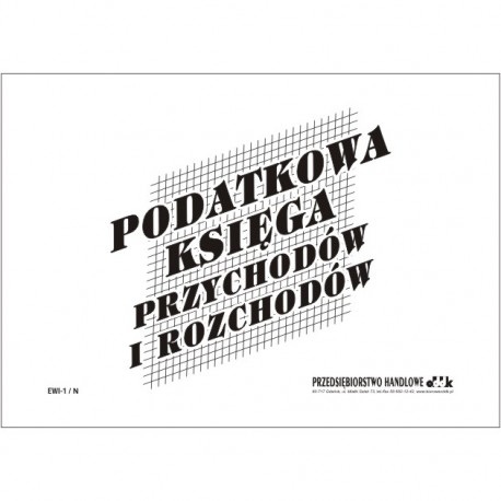 Podatkowa księga przychodów i rozchodów A5