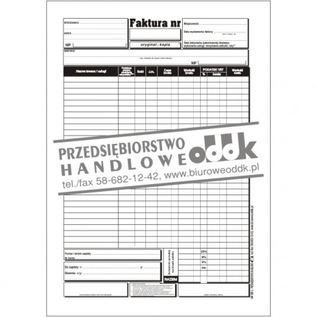 Faktura VAT A4