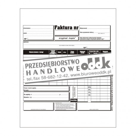 Faktura VAT 2/3 A4