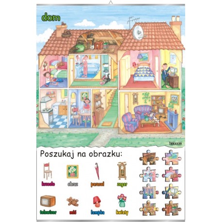 &nbsp;Plansza Poszukaj na obrazku - Dom
