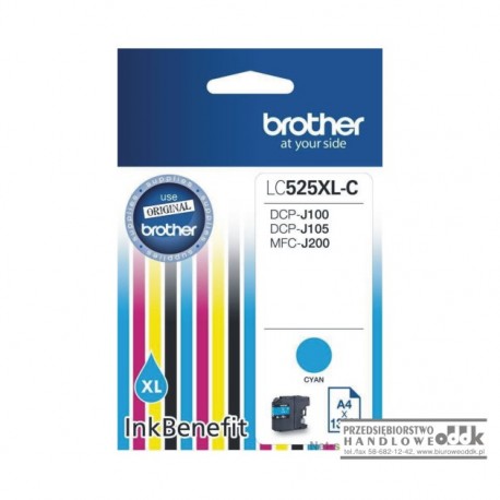 Tusz BROTHER LC525XLC cyjan