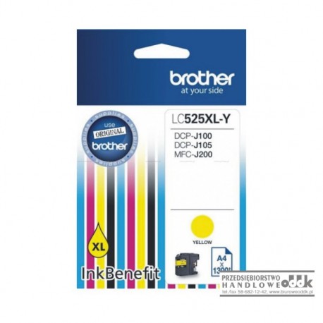 Tusz BROTHER LC525XLY żółty
