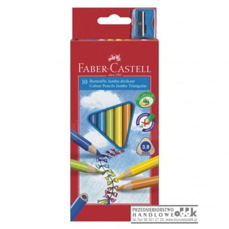 Kredki ołówkowe 10 kol. Grip FABER-CASTELL