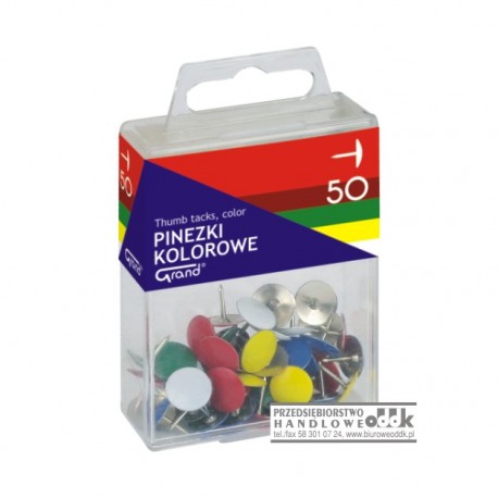 Pinezki kolorowe GRAND 50 szt.