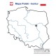 Konturowa mapa Polski - nakładka magnetyczna
