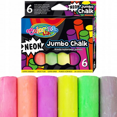 Kreda chodnikowa Colorino 6 kolorów neon