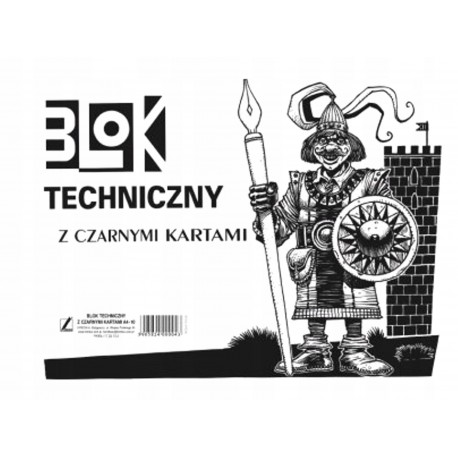 Blok techniczny A4 czarne kartki